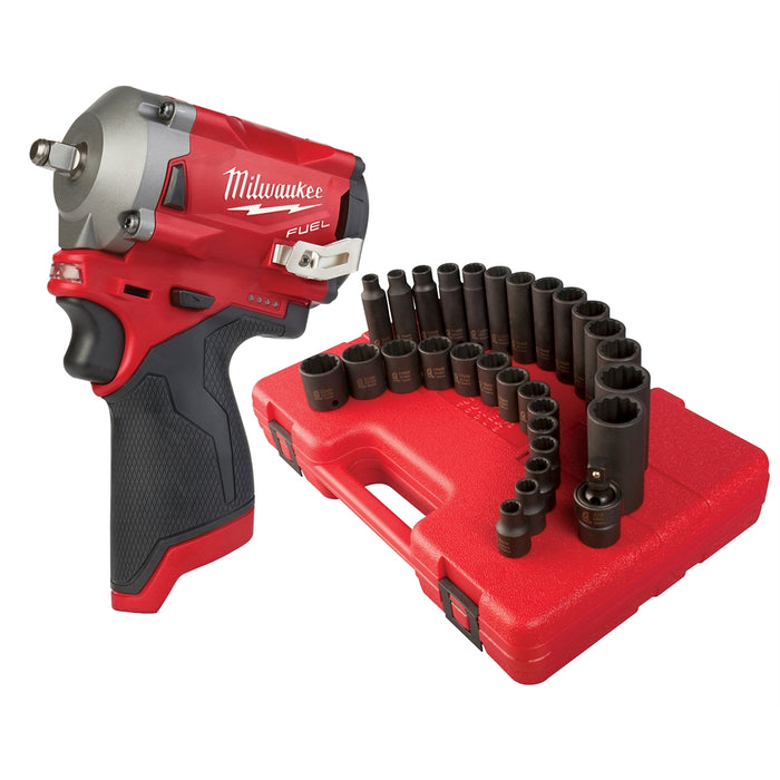 KIT 29PC 3/8 in w/ M12 FUEL STUB 3/8" IMP