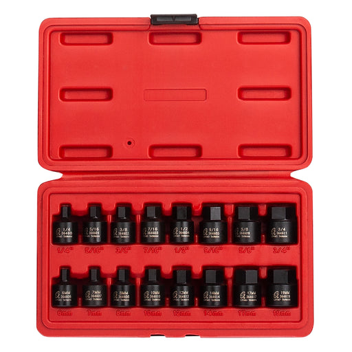16-Piece 3/8 in. Drive Stubby Impact