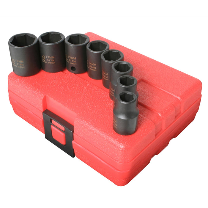 SOCKET SET IMPACT 3/8IN. DRIVE 8 PC METRIC 6 POINT