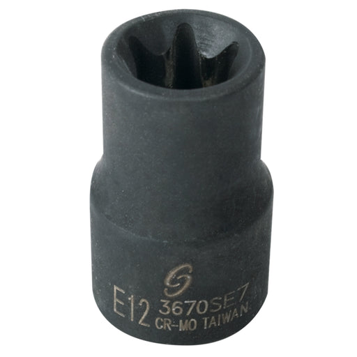 3/8" Dr. External Star Impact Socket E12