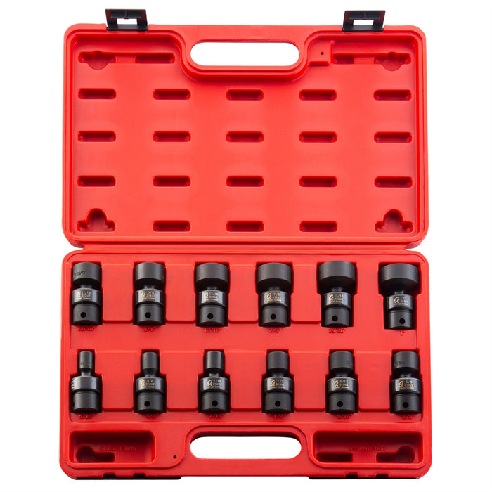 12 PC 3/8" DR 12 PT UNIV IMPACT SOCKET SET SAE