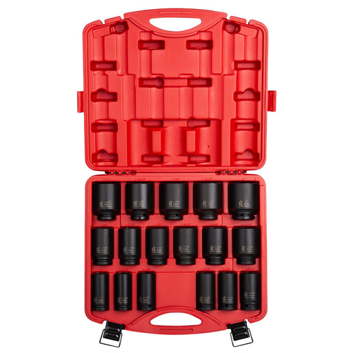 3/4" Drive 17 Piece SAE Deep Impact Socket Set