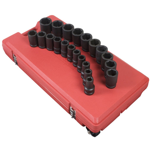 1" Drive 21 Piece SAE Deep Impact Socket Set