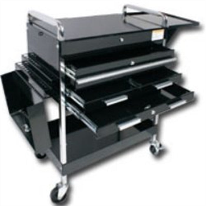 Deluxe Service Cart w/ Locking Top, 4