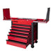 6-Drawer Slide Top Service Cart, Red