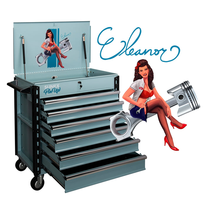 Full-Drawer Service Cart, Pin Up Girl