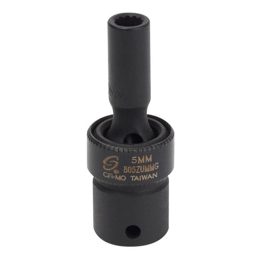 1/4".Dr. 5mm Magnetic Metric 12 point Universal Impact Socket 
