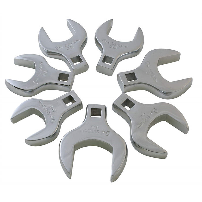 7 Pc.1/2" Dr. Metric Jumbo Crowfoot Wrench Set