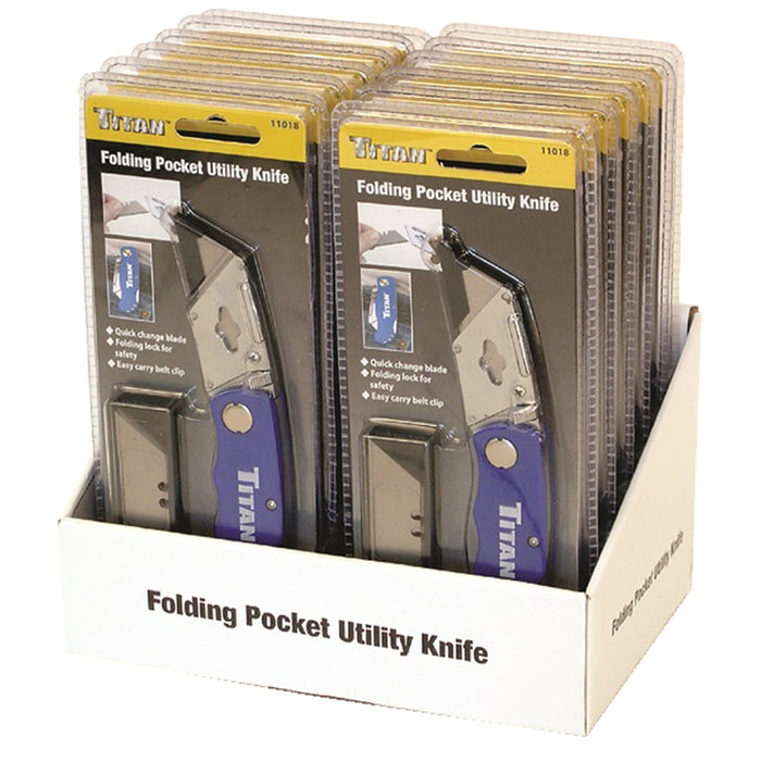 12-PC FOLDING POCKET UTILITY KNIFE D