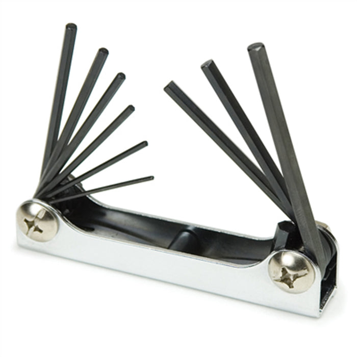 9PC FOLDING SAE HEX KEY SET