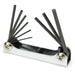 9PC FOLDING SAE HEX KEY SET