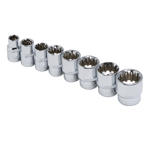 8-PC 3/8" DR METRIC SPLINE SOC