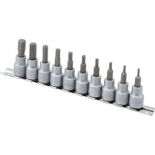 10-PC 3/8" DR SAE HEX BIT SET
