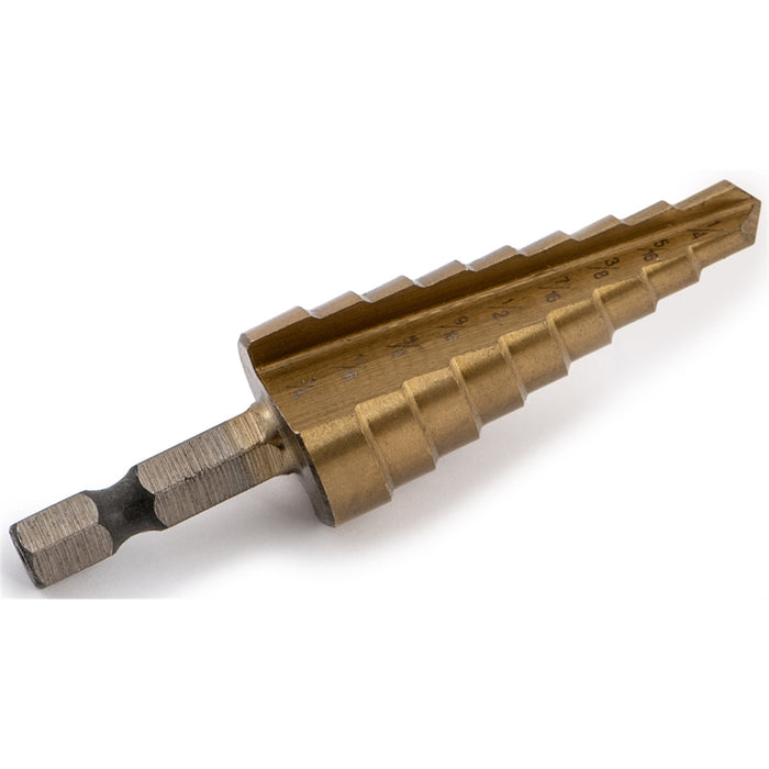 TITANIUM STEP DRILL BIT - 1/4" - 3/4