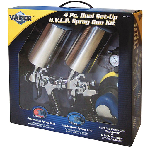 4-PC HVLP DUAL SET-UP SPRAY GUN KIT