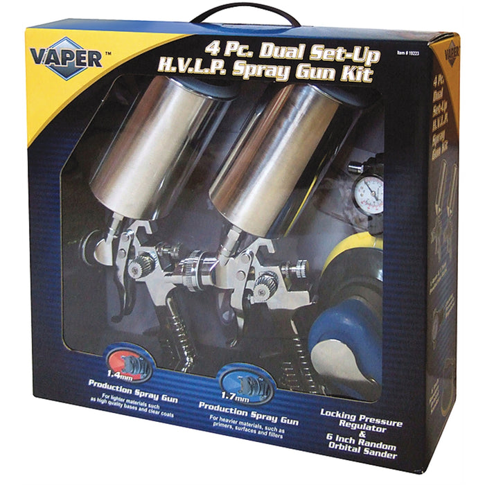 4-PC HVLP DUAL SET-UP SPRAY GUN KIT