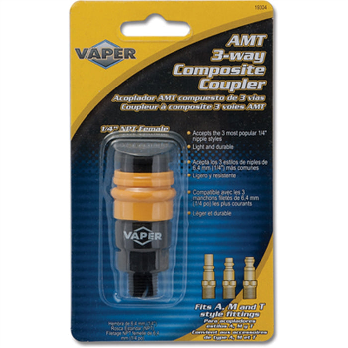 1/4 NPT Female Nylon 3 Way Coupler