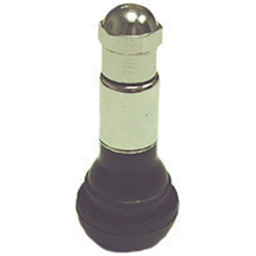 Snap-In Tire Valve with Chrome Sleeve and Cap