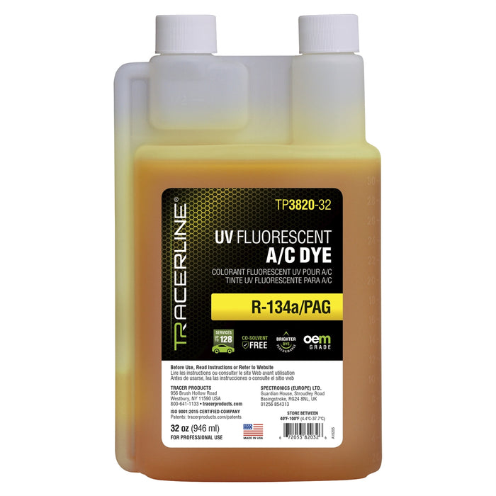 32 oz (946 ml) bottle R-134a/PAG A/C dye