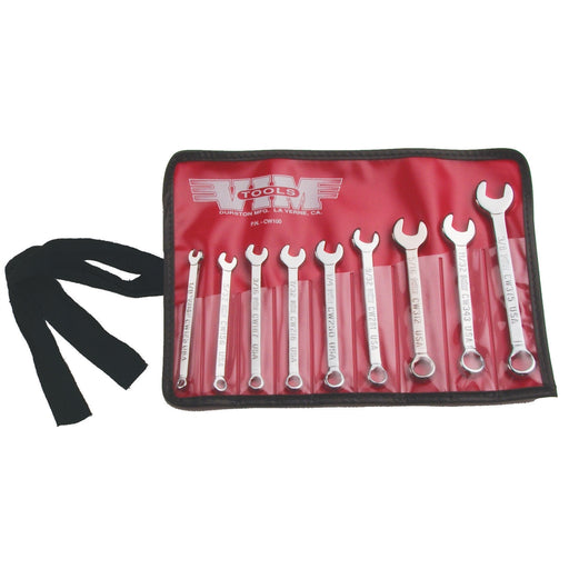 WRENCH SET 9PC MIDGET COMBINATION INCH