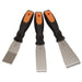 STAINLESS STEEL 3PC STIFF SCRAPER SET-BOLSTERED