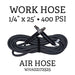 1/4" x 25' FLEXIBLE AIR HOSE