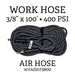 3/8" x 100' FLEXIBLE AIR HOSE