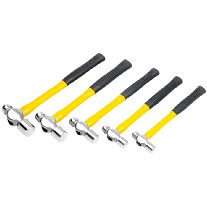 5PC BALL PEIN HAMMER SET (FIBERGLASS HANDLES)