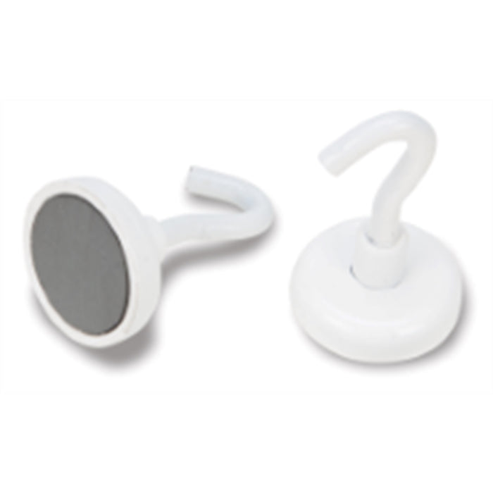 Performance Tool 2pc White Enamel Magnetic Hook