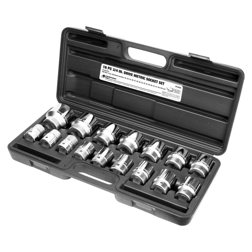 SOCKET SET 3/4DR METRIC 16PC