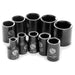 10 Pc 3/8'' Dr SAE Black Laser