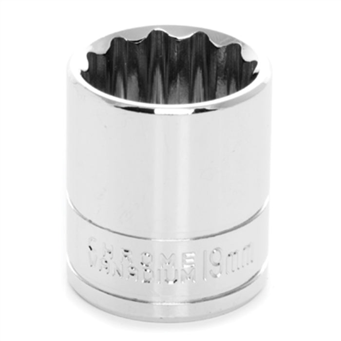 3/8" Dr 12pt Stndrd Sckt 19mm