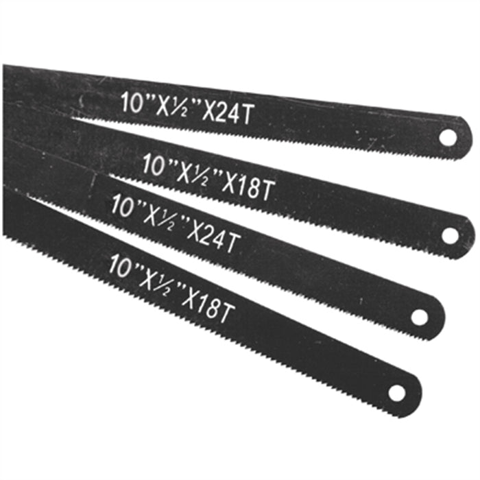 4 Pc 10" Hacksaw Blades