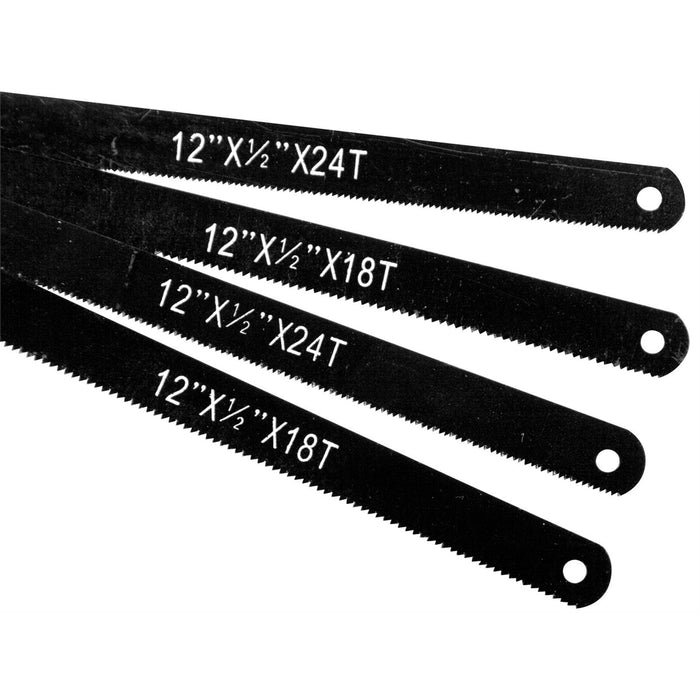 4 Pc 12" Hacksaw Blades