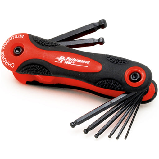 8 pc SAE Folding Ball Key Set