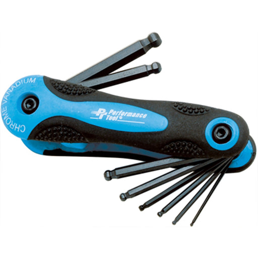 8pc Metric Folding Ball Key Se