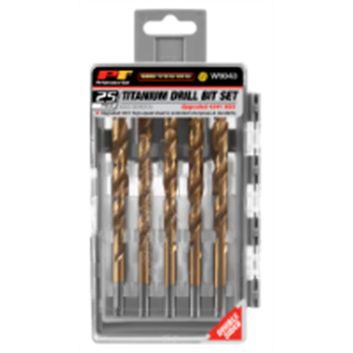 25pc Titanium drill bit set