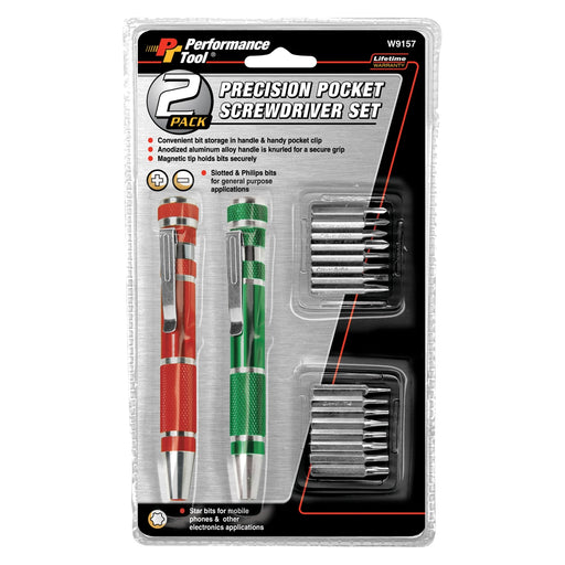 Performance Tool Precision Pocket Screwdriver 2-Pi