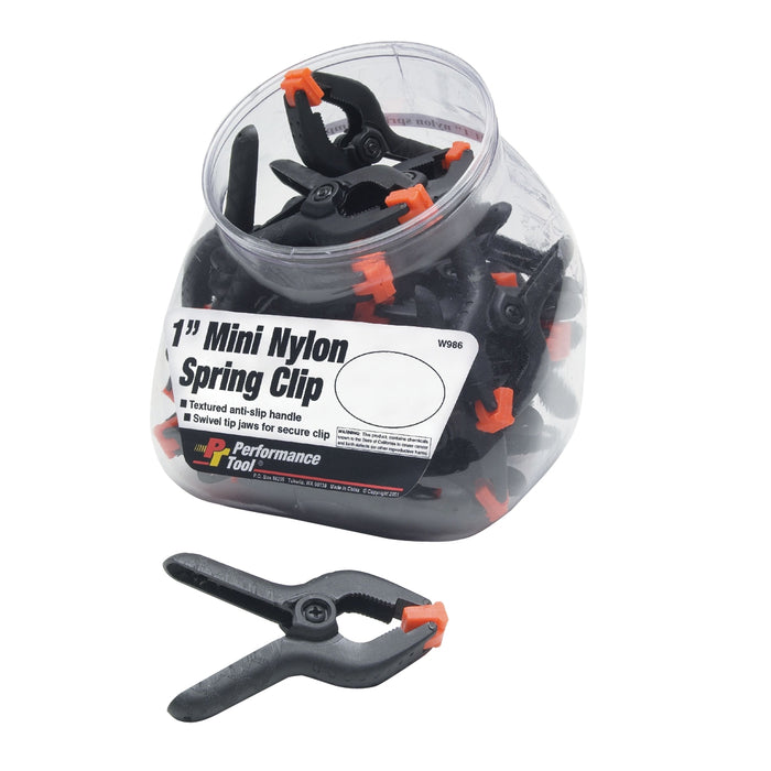 1" MINI NYLON SPRING CLIP FISHBOWL= 30 PCS