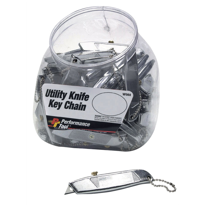 UTILITY KNIFE W/KEY CHAIN FISHBOWL= 50 PCS